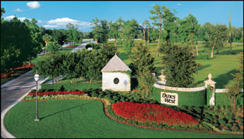 Dunes West entrance. Garden view, beautiful trees.